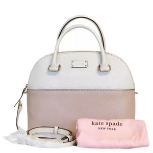 New Kate Spade New York Carli 2 Toned Leather Satchel New With Tag and dust bag